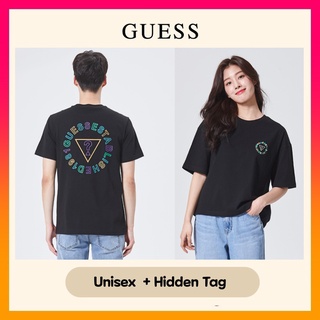 เสื้อยืด พิมพ์ลายโลโก้ Guess สไตล์เกาหลี สําหรับผู้ชาย และผู้หญิง