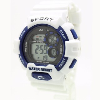 Sport Watch นาฬิกาผู้ชาย-ผู้หญิงและเด็ก สายยางขาว ระบบ Digital SW-G01