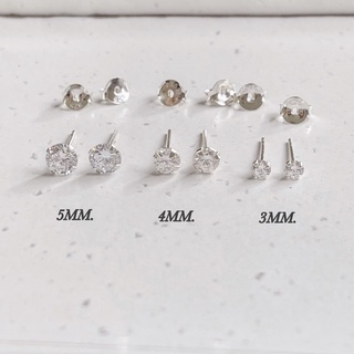 silverist - Diamond cz earrings ต่างหูเงินแท้ ต่างหูเงิน925 ต่างหูเพชรcz