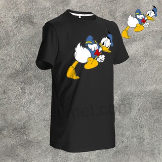 เสื้อยืดผ้าฝ้ายพิมพ์ลายขายดี เสื้อยืด โดนัลดัก Donald Duck ผ้าคอตต้อน 100% หนานุ่มใส่สบาย ขายดี อันดับ1 งานตรงปก ใส่ได้ท