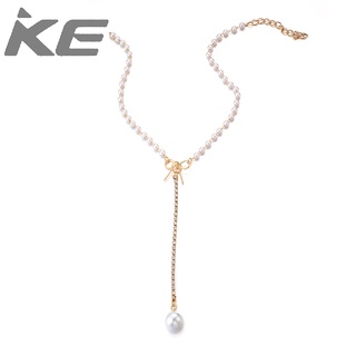 Jewelry Simple Bow Knot Diamond Pearl Pendant Necklace Clavicle Chain Women for girls for wome