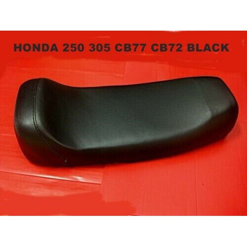 CAFE RACER "BLACK" SEAT  Fit For HONDA SUPERHAWK 250 305 CB77 CB72 // เบาะ หนังพีวีซี สีดำ ผ้าเรียบ