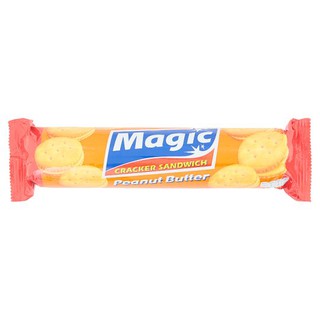 ✨นาทีทอง✨ เมจิก แครกเกอร์สอดไส้ครีมรสเนยถั่ว 115กรัม Magic Cracker with Peanut Butter Flavored 115 g.