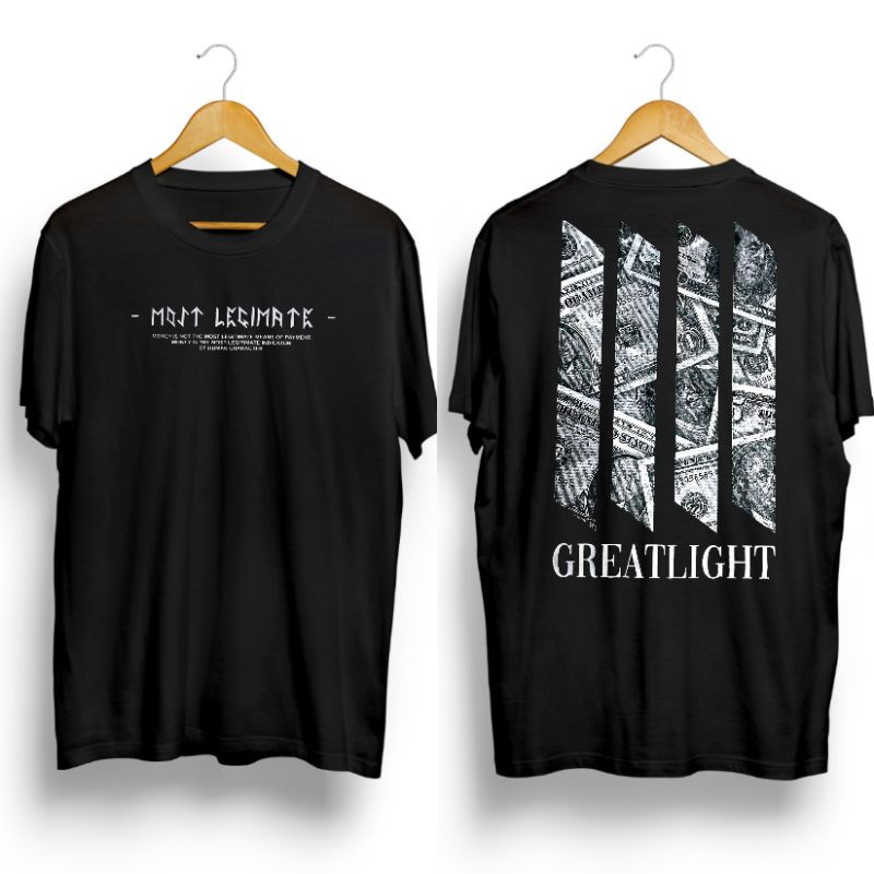 เสื้อยืดคอกลมเสื้อเชิ้ต DOLLAR สําหรับผู้ชายผ้าฝ้ายแท้