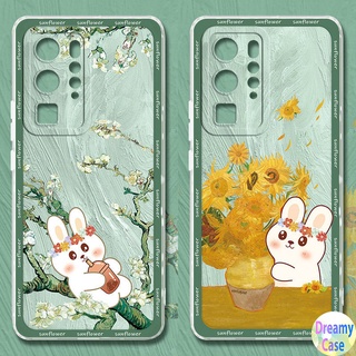 เคสโทรศัพท์มือถือนิ่ม ป้องกันเลนส์ ลายดอกทานตะวัน กระต่าย ดื่ม สําหรับ Realme 9 8 7 6 3 Narzo 20 Pro 5G 4G C35 C31 C21Y C21 C20 C11 2021 2020 C15 8i 7i C17 5 5S 5i 6i