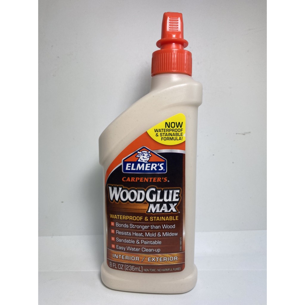 ELMER'S Carpenter's WoodGlue Max, Interior/Exterior, 8 Ounces