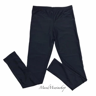 กางเกงว่ายน้ำขายาวกันแดด สำหรับผู้หญิง สีดำ ไซส์ M-3XL