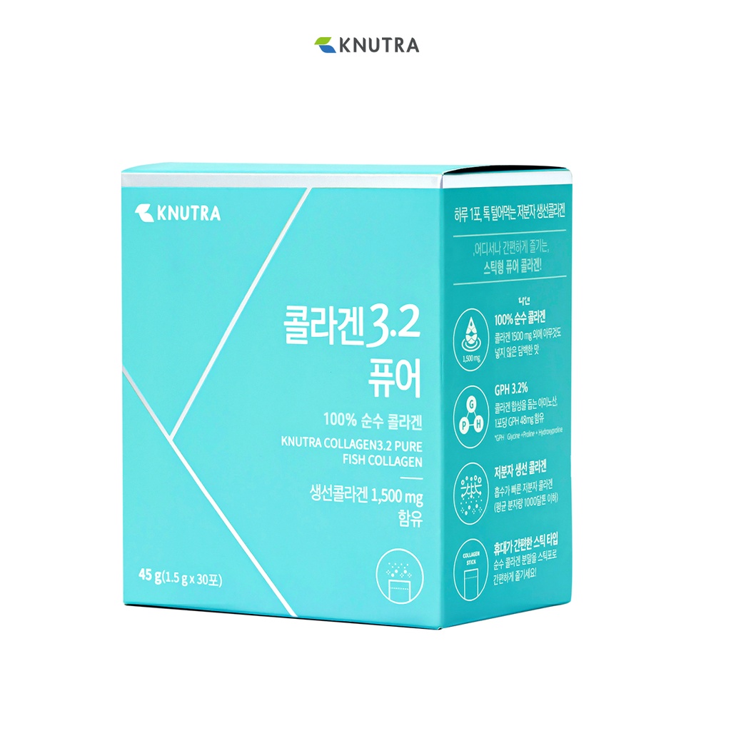 [พร้อมส่ง] KNUTRA COLLAGEN 3.2 PURE (30 ซอง) คอลลาเจนไตรเปปไทด์ เคนูทรา คอลลาเจน เกาหลี แท้ 100%