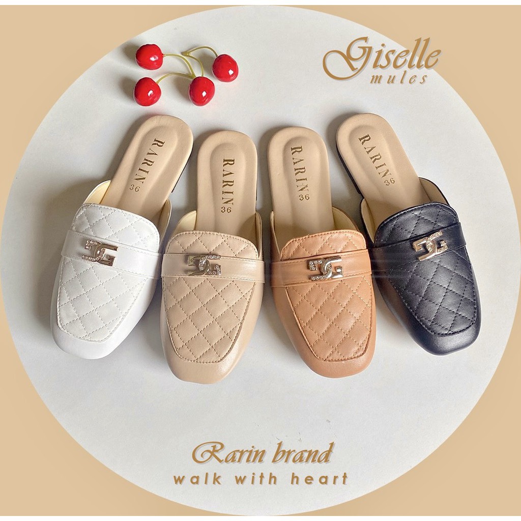 พร้อมส่งจากไทย!!❄✗RARIN  [ Giselle ]  รองเท้าเปิดส้น สวยหรู **เท้าไม่เรียวบวกเพิ่ม**