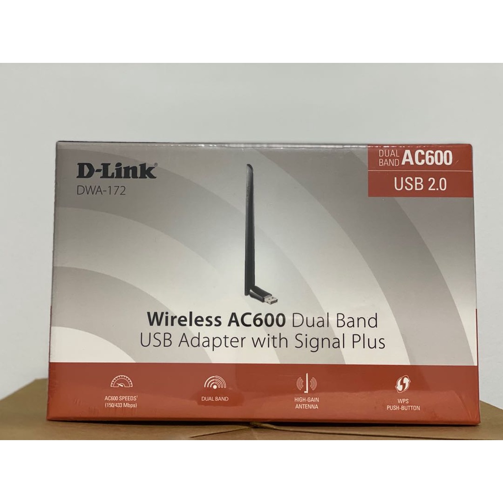 D-LINK (ยูเอสบีไวไฟ) WIRELESS ADAPTER USB DUAL BAND AC600 HIGH GAIN (DWA-172)