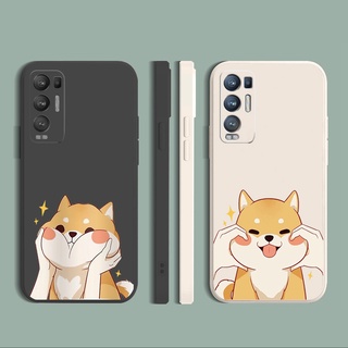 เคสซิลิโคนนิ่ม ขอบตรง ลายชิบะอินุ สําหรับ OPPO Reno6 Z 5G Reno 5 Pro 4 4G 3 Reno2 Z F