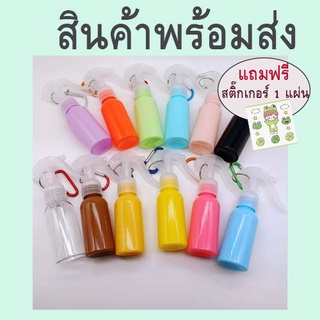 ขวดสเปรย์แบ่งแอลกอฮล์พกพา ขนาด 60 ml. พร้อมที่ห้อยพวงกุญแจ สีพาสเทล