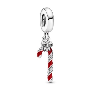 (พร้อมส่ง)*New*Pandora Candy Cane Dangle Charm