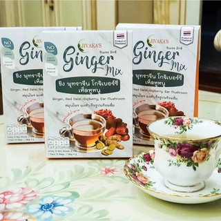 ชาขิง พร้อมดื่ม ชาสมุนไพร ขิง พุทราจีน เห็ดหูหนู โกจิเบอรี่ Ginger Tea, Red Jujube, Ear Mushroom Gojiberry 40g  Food