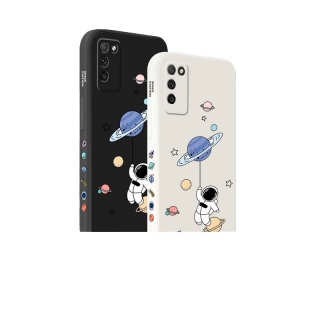 Infinix Hot 12i 11 11s 10 9 11 Play 10s 10i Note 8 10 Smart 6 4 5 HD Tecno Spark 6 Go 5 Pro Astronaut Side Pattern Camera Lens Full Protection Cover Soft Case QF