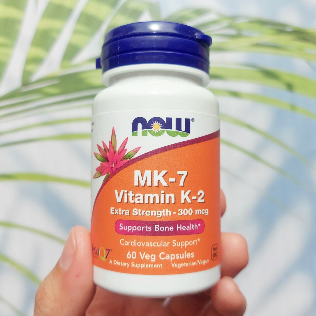 วิตามินเคสอง MK-7 Vitamin K-2 Extra Strength 300 mcg 60 Veg Capsules (Now Foods®) K2