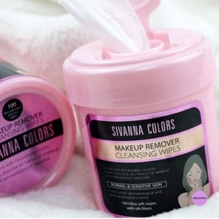 เช็ดเมคอัพ​หมดจด​ SIVANNA COLOR  makeup remove cleansing wipshf:778