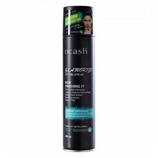สเปรย์ฝุ่น สูตรแข็งมาก ดีแคชแกลมเมอร์ไรซ์ อยู่ทรงนาน Dcash Glamorize Setting Spray 400ml