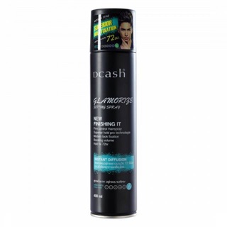 สเปรย์ฝุ่น สูตรแข็งมาก ดีแคชแกลมเมอร์ไรซ์ อยู่ทรงนาน Dcash Glamorize Setting Spray 400ml