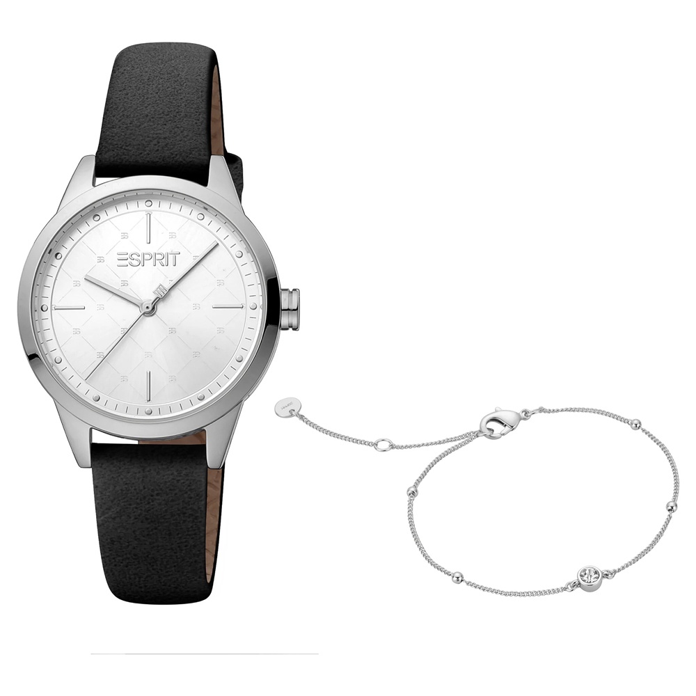 (ของแท้ประกันช้อป) Esprit นาฬิกาข้อมือผู้หญิงสายหนัง รุ่น ES1L259P4015 สีดำ นาฬิกาข้อมือ