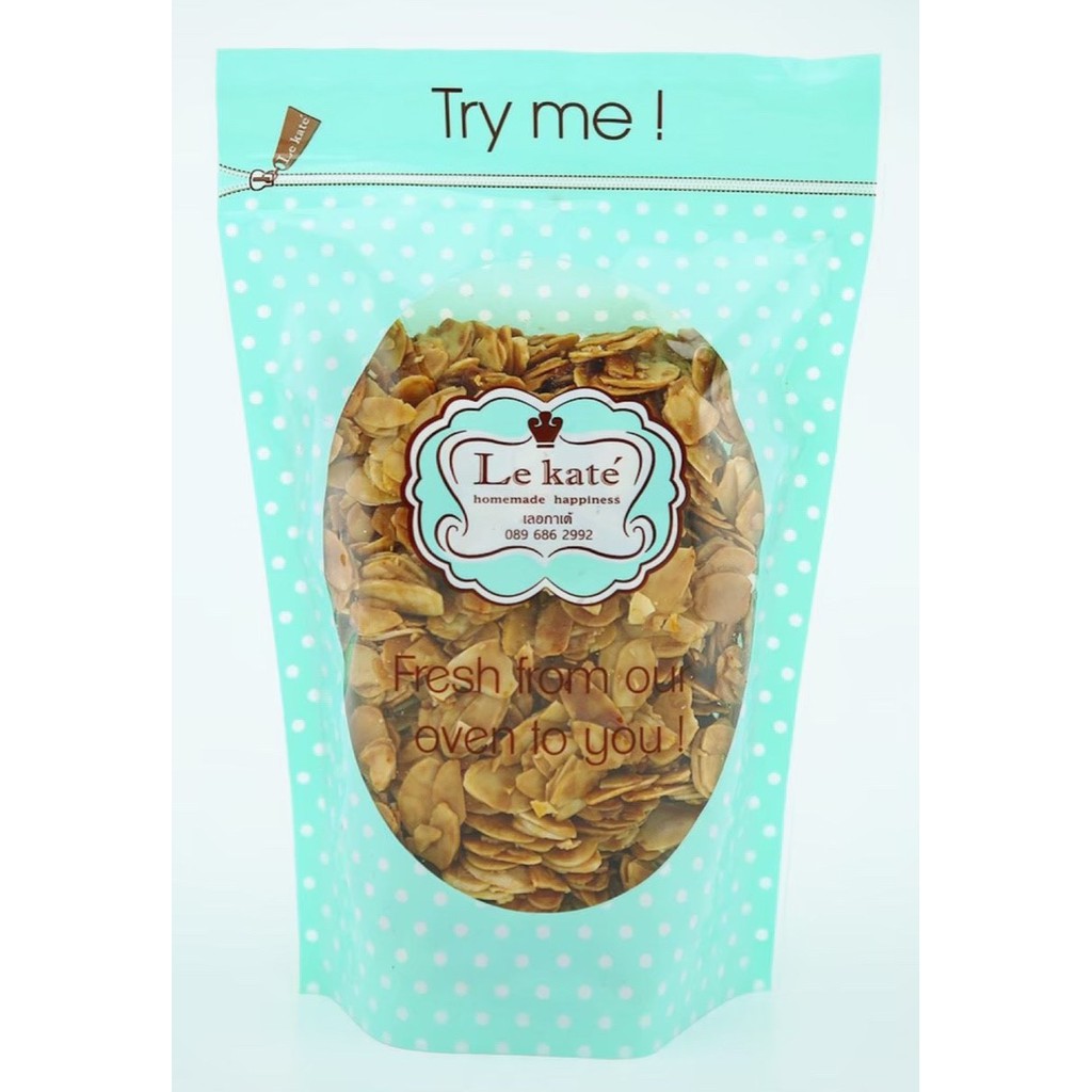 Le Kate' Caramel Cheese Almond คาราเมลชีสอัลมอนด์ (ถุงซิปล็อค)