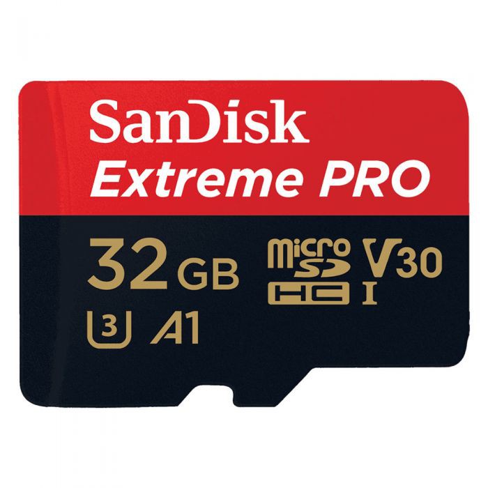 SanDisk Micro SDHC Extreme Pro 32GB A1 C10 100MB/s R with SD Adapter (SDSQXCG_032G_GN6MA)