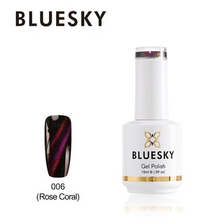 สีเจล แคทอายBluesky gel polish chamelon cat eye coat 6 สีชมพู