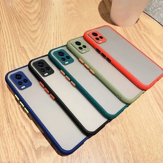 เคสVIVO Y33S Y33T Y21T Y21 Y21S Y76 Y31 V23 V23E V21 เคสกันกระแทก เคสขอบสีหลังด้าน ขอบนิ่มหลังแข็ง ส่งจากไทย