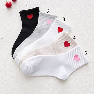 New Japanese love pattern cotton ladies socks