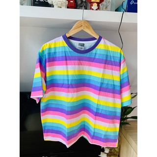 เสื้อยืด สีรุ้งพาสเทล rainbow