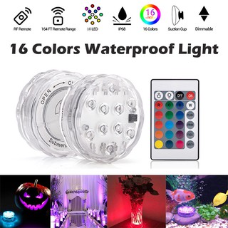 10led ไฟใต้น้ำ ไฟสระว่ายน้ำ ไฟสระน้ำ โคมไฟใต้น้ำไฟ LED สำหรับตู้ปลา ไฟกันน้ำ RGB  Sukaku