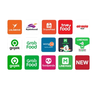 สติ๊กเกอร์ lineman garb foodpanda robinhood gojek truefood lalamove airasiafood สติ๊กเกอร์เดลิเวอรี่ แอพเดลิเวอรี่