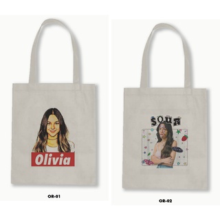 กระเป๋าสะพายข้าง ทรงโท้ท ลาย OLIVIA RODRIGO