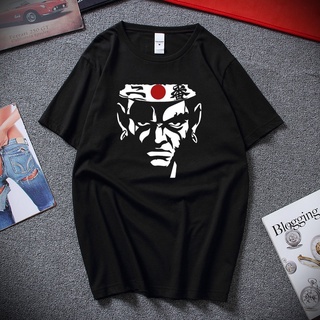 เสื้อยืดแขนสั้น ผ้าฝ้าย พิมพ์ลายโลโก้อนิเมะ Afro Samurai Swordsman Camiseta masculina to สไตล์ญี่ปุ่นS-5XL