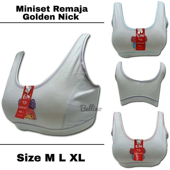 KATUN IBEL - Golden Nick 108 White Student Girls Miniset / Golden Nick Cotton Girls Miniset ชุดชั้นใ