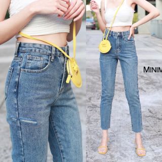 Minimal#ยีนส์บอยกรีดข้างมีS-L