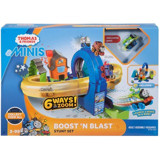 Thomas &amp; Friends MINIS Boost N Blast stunt set รุ่น FJP36 ของเล่นรถไฟ โทมัส