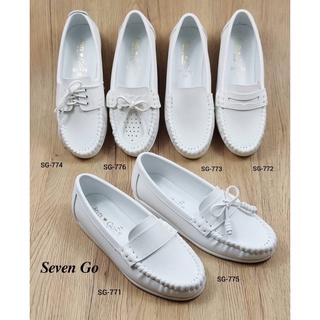 รองเท้าพยาบาล Seven go  รองเท้าพยาบาลสีขาว รุ่นพื้นแบนSG