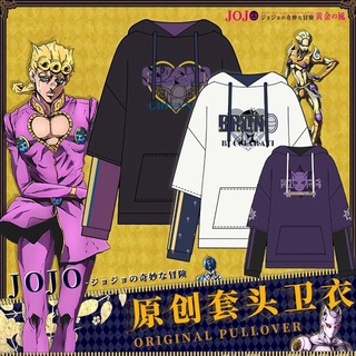 🔥Hot Sale🔥JOJO s Bizarre Adventure รอบ ๆ เสื้อกันหนาว Kongjo Jotaro อะนิเมะเสื้อยืดแขนยาวผู้ชายและผู้หญิง hooded เสื้อ