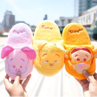 รองเท้าใส่ในบ้าน พื้นหนา Baby Pooh พูห์ &amp; Piglet พิกเล็ต &amp; Tigger ทิกเกอร์ 10นิ้ว Winnie the Poih พู หมีพูห์ หมีพู