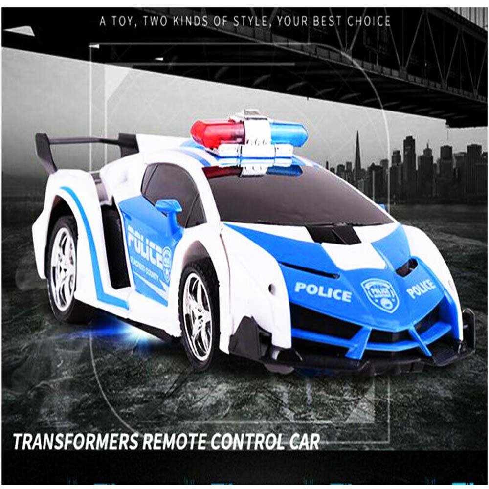 Transformer RC Robot Police Car Remote Control 2 IN 1 Kids Boys Toys ...