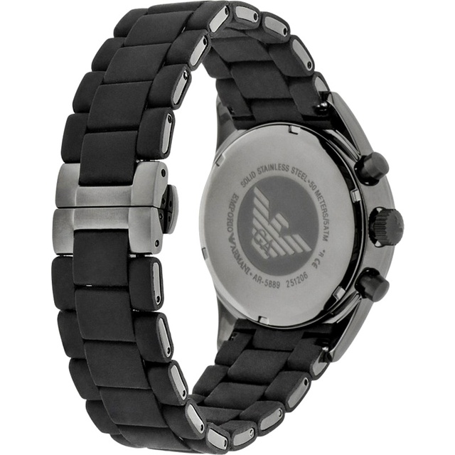 พร้อมสต็อก ！Emporio Armani Classic Men's Black Sportivo นาฬิกาข้อมือผู้ชาย รุ่น AR5889 42mm