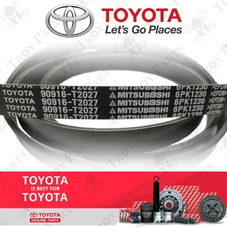 สายพานพัดลม สําหรับ Toyota 90916-T2027 Toyota Altis 1.8 2010 ZRE142 ZRE172 Wish 1.8 ZGE20 (6PK1230)