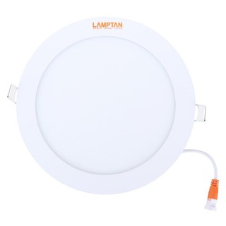 โคมไฟดาวน์ไลท์ ดาวน์ไลท์ LED LAMPTAN ULTRASLIM 15 วัตต์ WARMWHITE อลูมิเนียม 8" กลม สีขาว รางนีออนและดาวน์ไลท์ โคมไฟและห