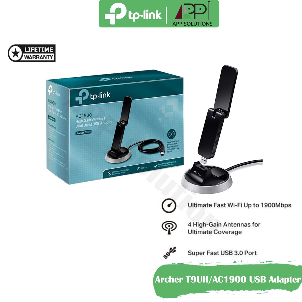 TP-LINK USB Adapter AC1900(อุปกรณ์รับสัญญาณ) รุ่นArcher T9UH High Gain(ประกันLifetime)