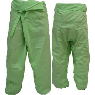 สินค้าราสต้า Trousers Thai Fisherman Pants Light Green กางเกงชาวเลสไตล์ราสต้า-เรกเก้ สีแอ็ปเปิ้ลเขียว