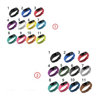 สายรัดข้อมือ PCS สี 11 สายสำหรับสายซิลิโคน Tracker Silica วง Xiaomi Mi Miband 2