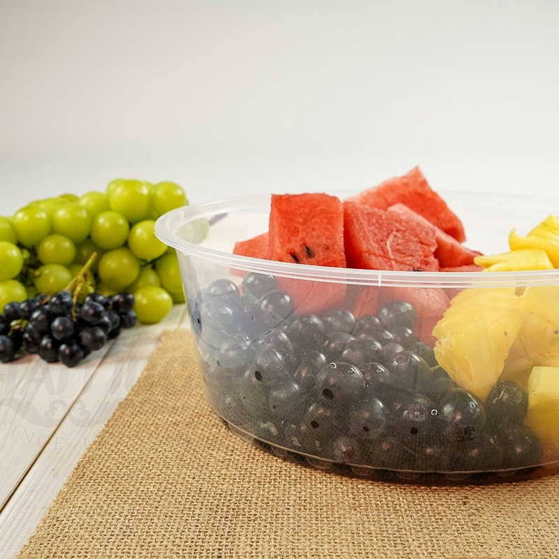 3000ml（ลัง 90 ชุด）Y  กล่องใส่อาหารพร้อมฝา แบบกลม พลาสติก สามารถเข้าไมโครเวฟได้ ถ้วยกลม ใส่ข้าว ใส่อาหาร - รูปที่ 2