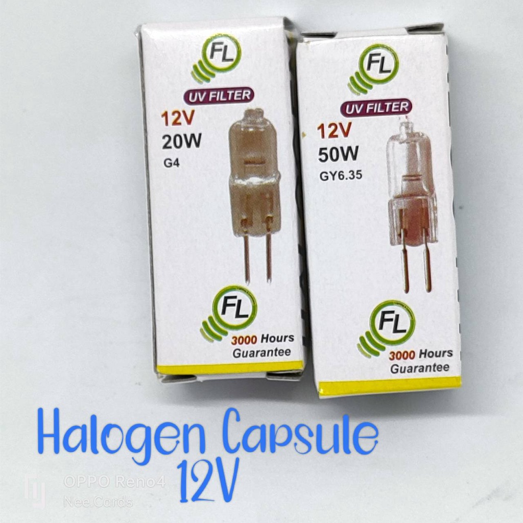 Halogen Capsule หลอดเข็ม 12V 20W G4 / 50W GY6.5 Filight