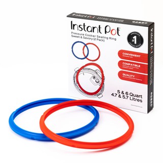 Instant Pot IP Red/Blue Sealing Rings Combo, 3, 6, 8 Qt, Silicone ซีลอะไหล่หม้ออเนกประสงค์ Instant Pot ของแท้ Authentic